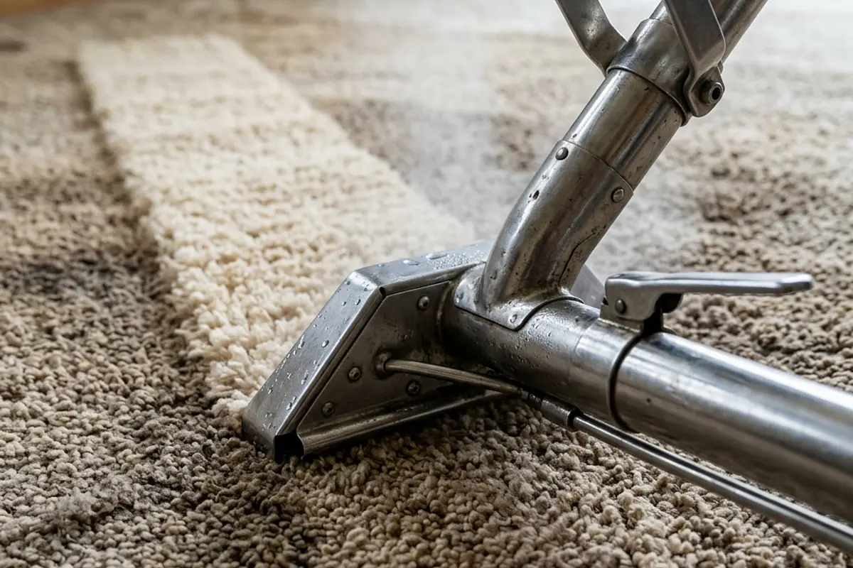 Carpet steam cleaning crew working in Spotswood