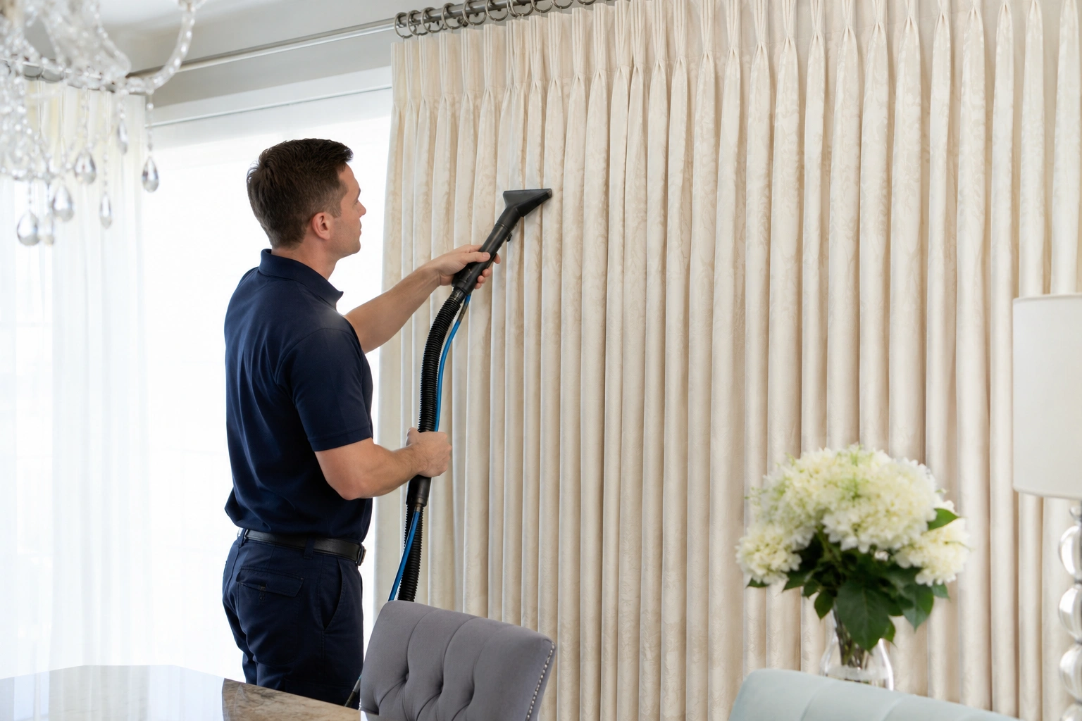 Curtain Cleaning crew working in Spotswood