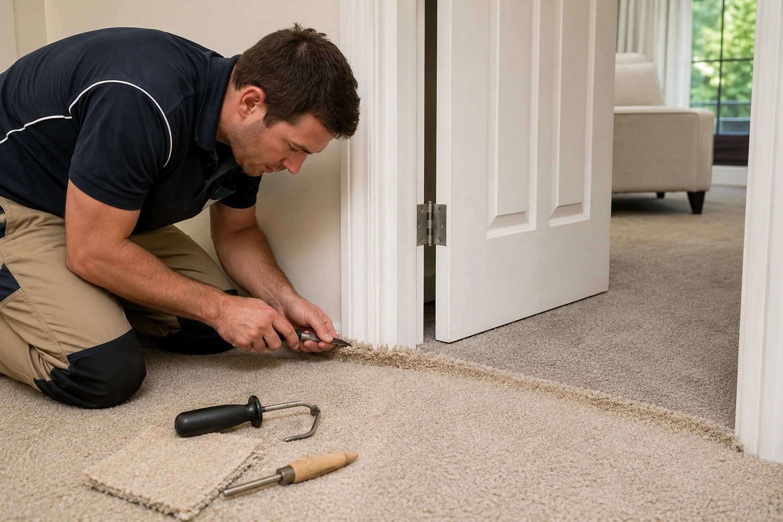 Carpet Repair crew working in Spotswood